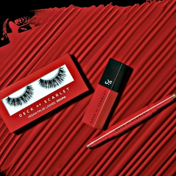 Deck of Scarlet Rouge Rebel Anniversary Kit – Vegan Lashes, Lip, Shadow – NWT - Picture 9 of 15